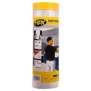 HPX MASKEERFOLIE MET TAPE 100MM X 33M