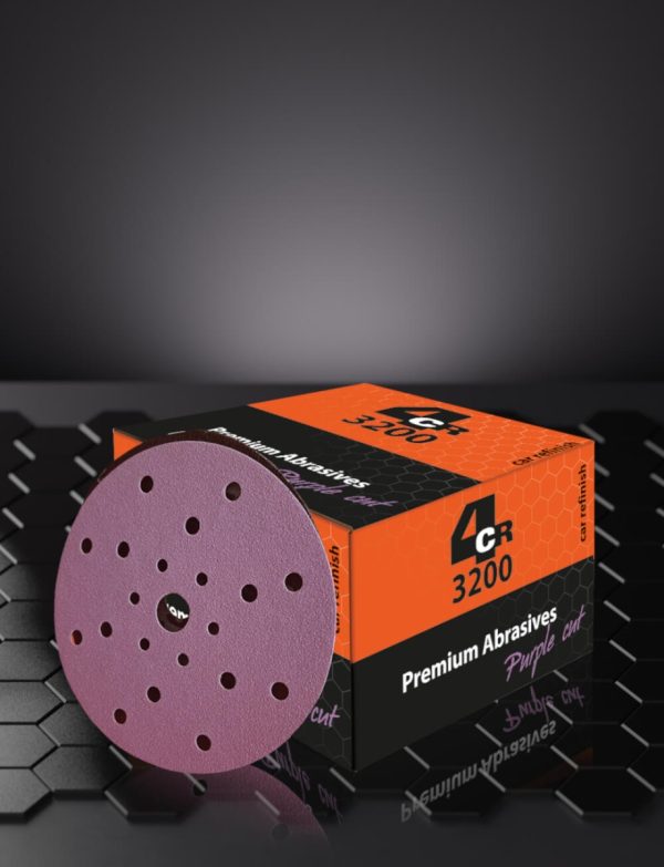4CR 3200 SCHUURSCHIJF VELCRO 150MM PURPLE CUT P120 100ST
